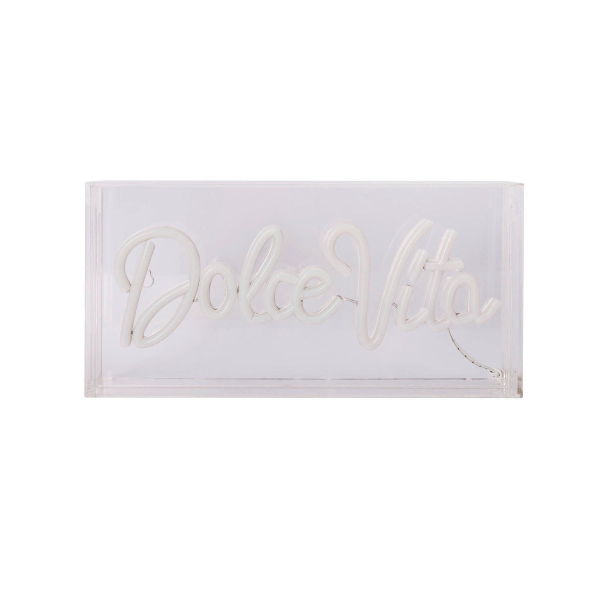 Näve Leuchten LED-Schriftzug klar Kunststoff B/H/T: ca. 30x15x4,7 cm DOLCE VITA - klar (30,00/15,00/4,70cm) - Näve Leuchten