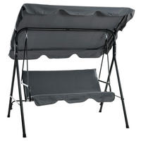 Outsunny Hollywoodschaukel grau Polyester B/H/L: ca. 110x153x172 cm Hollywoodschaukel - grau (172,00/110,00/153,00cm) - Outsunny