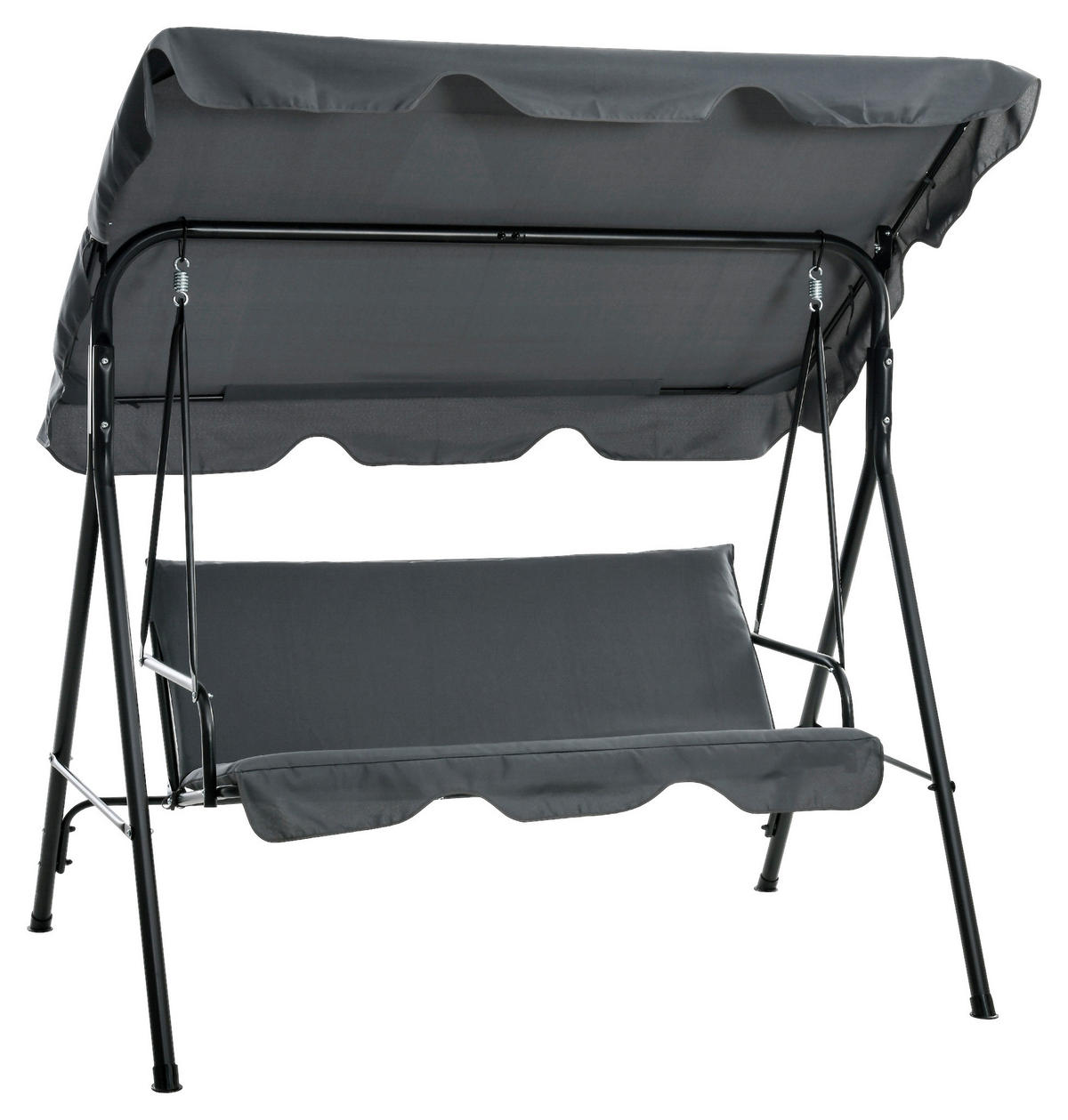 Outsunny Hollywoodschaukel grau Polyester B/H/L: ca. 110x153x172 cm Hollywoodschaukel - grau (172,00/110,00/153,00cm) - Outsunny