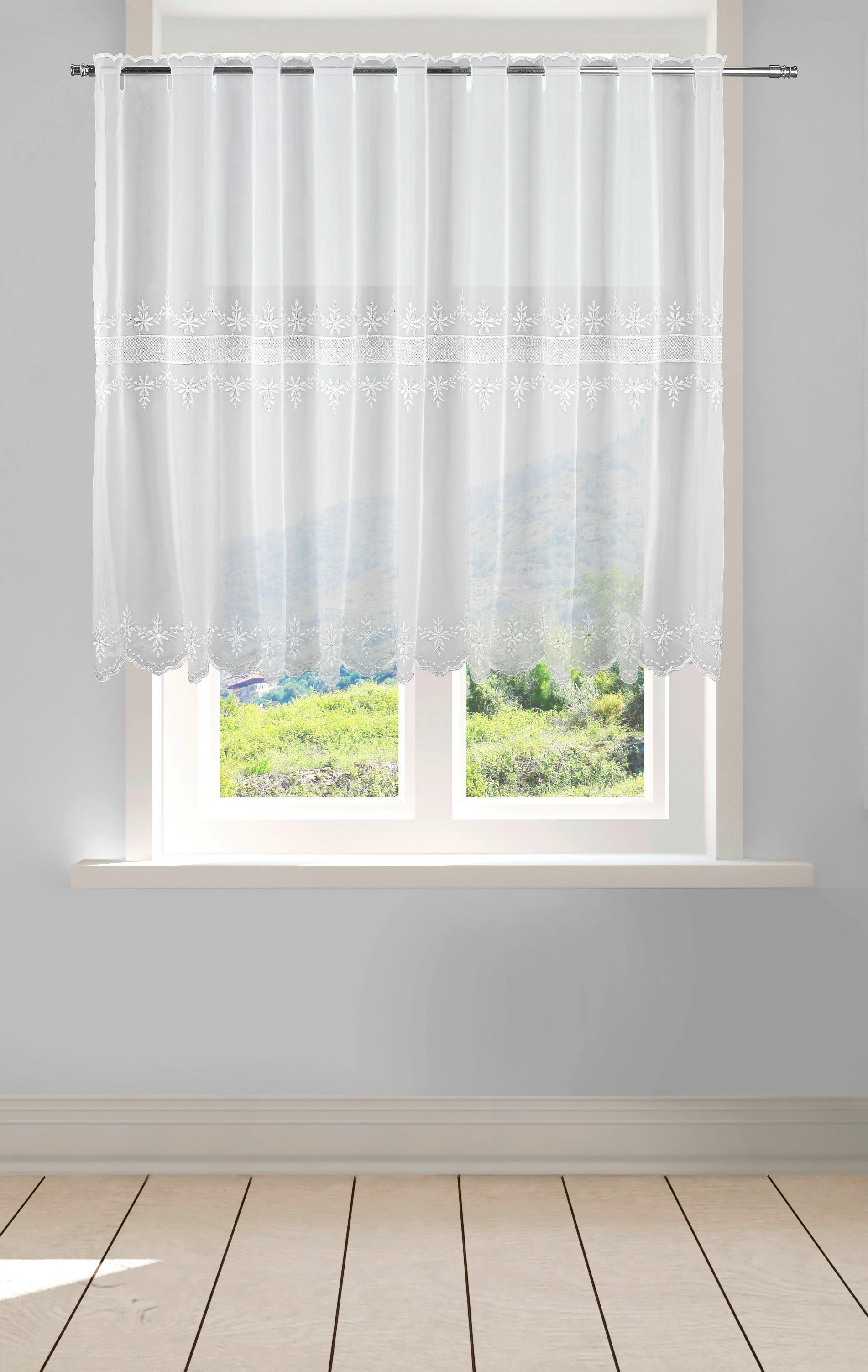 POCOline Scheibengardine Ettky weiß B/L: ca. 140x75 cm Ettky - weiß (140,00/75,00cm) - POCOline