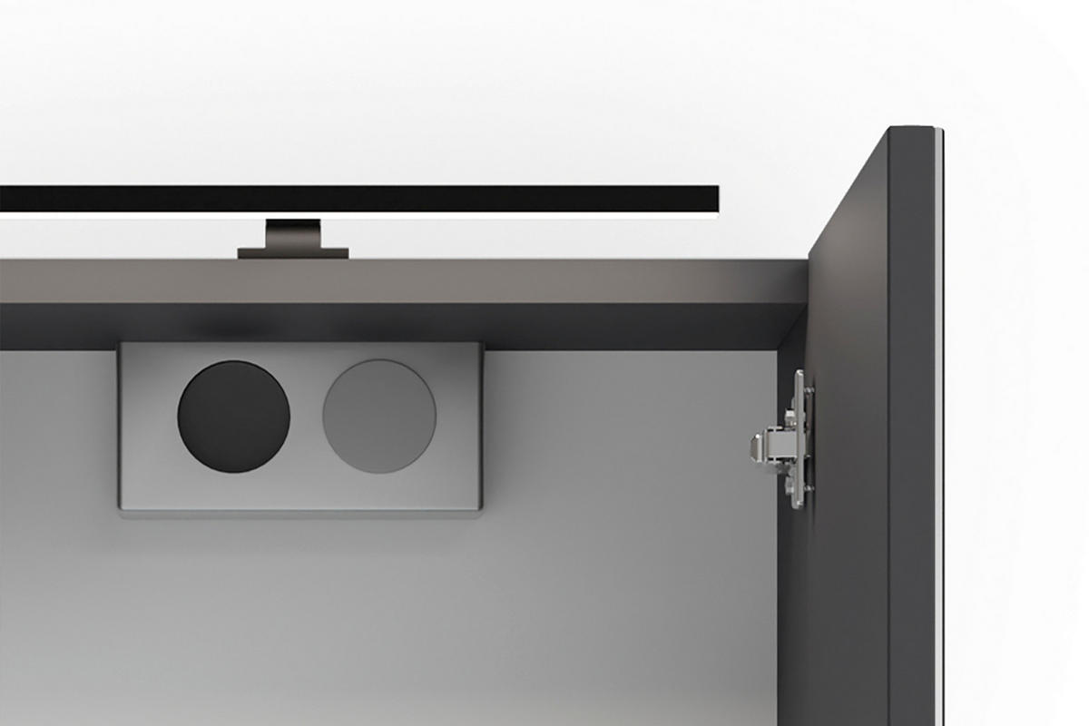 Spiegelschrank SPREE anthrazit B/H/T: ca. 40x60x20 cm SPREE - anthrazit (40,00/60,00/20,00cm) - byLIVING