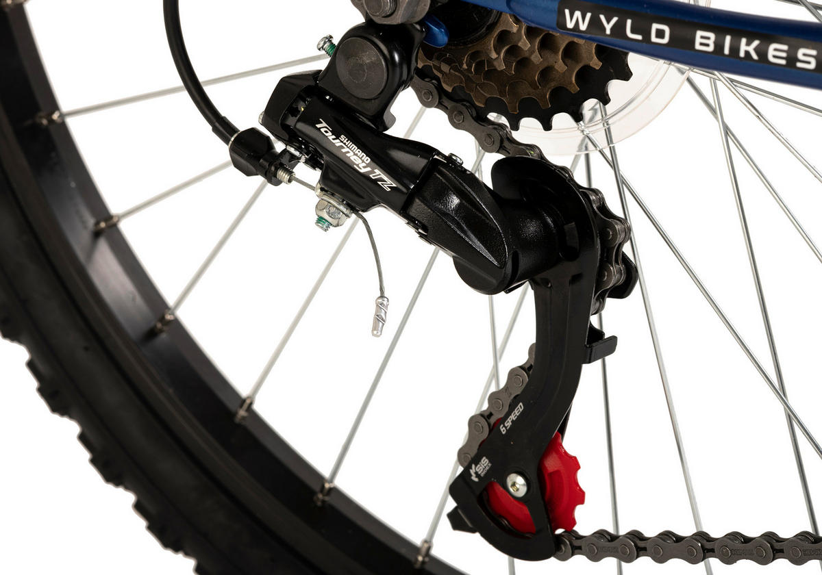 WYLD Kinder-Mountainbike Zodiac ZODIAC 24 Zoll Rahmenhöhe 38 cm 18 Gänge blau blau ca. 24 Zoll Zodiac - blau - WYLD