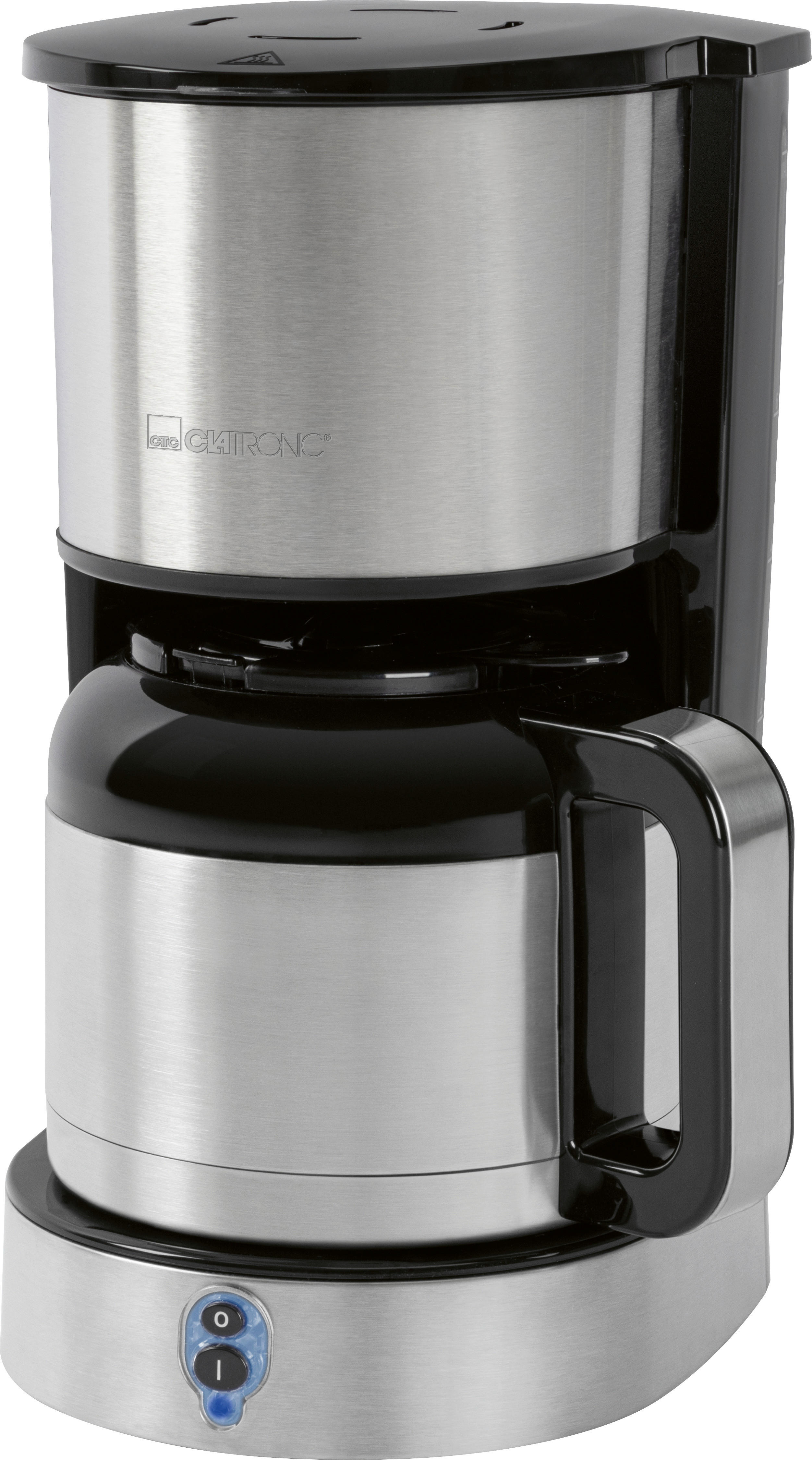 CLATRONIC Kaffeeautomat 264004 silber schwarz Kunststoff Edelstahl H/D: ca. 33x23 cm