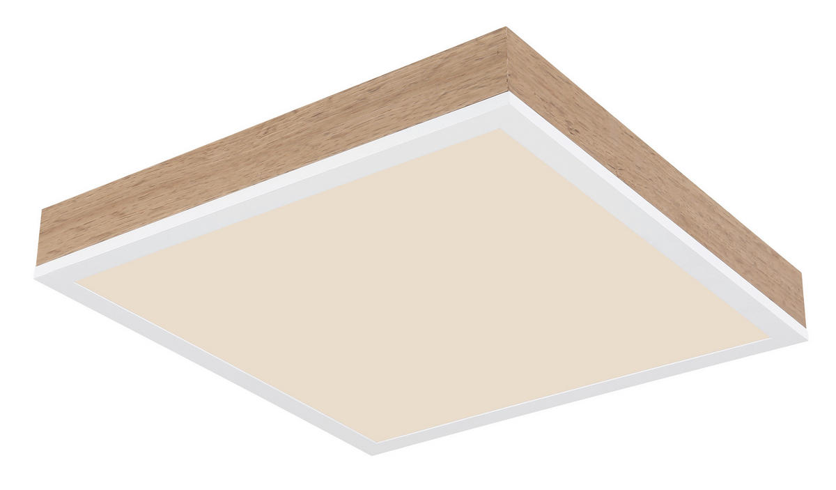 GLOBO LED-Deckenleuchte weiß Opal Kunststoff Aluminium B/H/T: ca. 30x6x30 cm DORO - weiß/Opal (30,00/6,00/30,00cm) - GLOBO