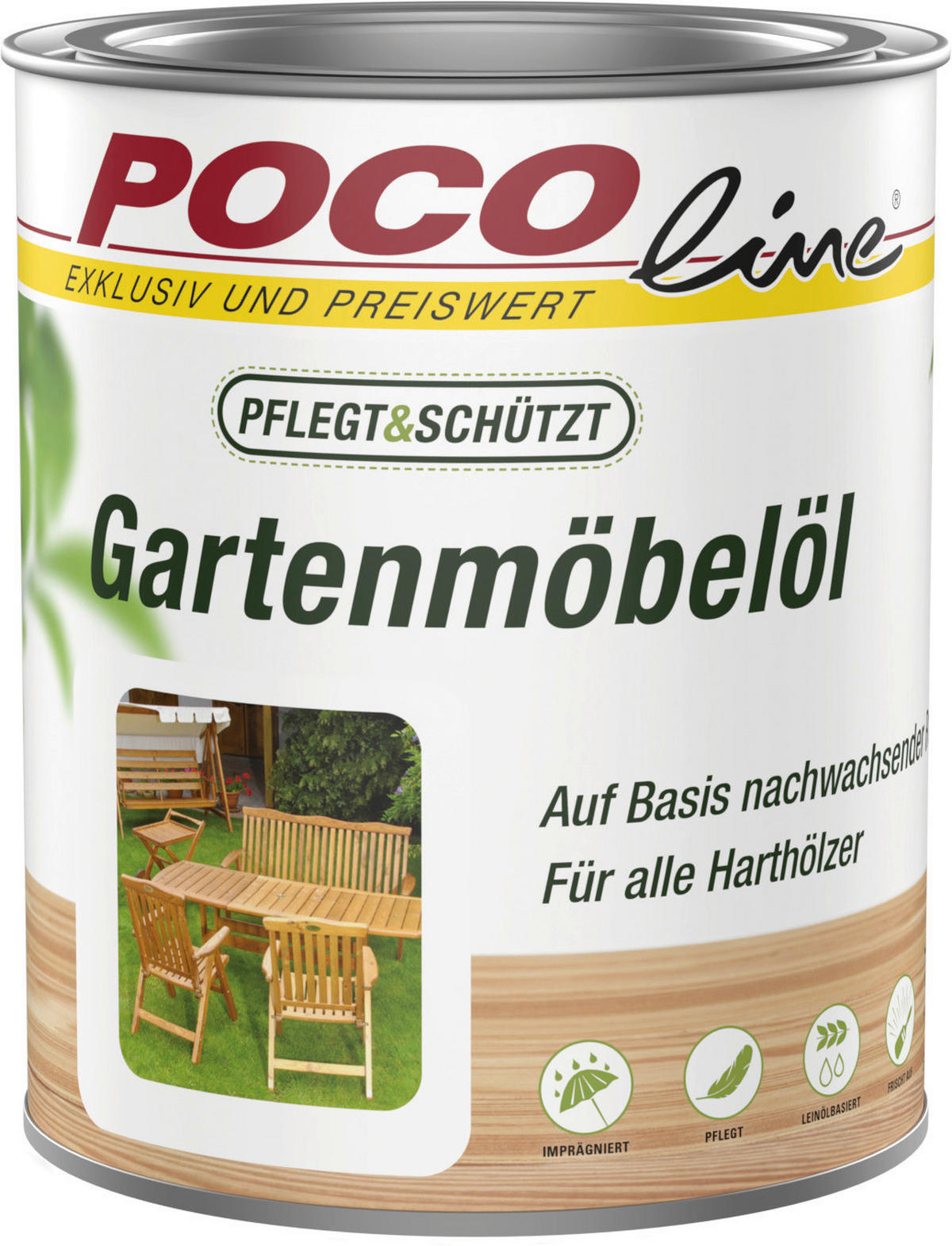 POCOline Gartenmöbelöl farblos ca. 0,75 l Gartenmöbelöl 750ml transparent - farblos (750ml) - POCOline