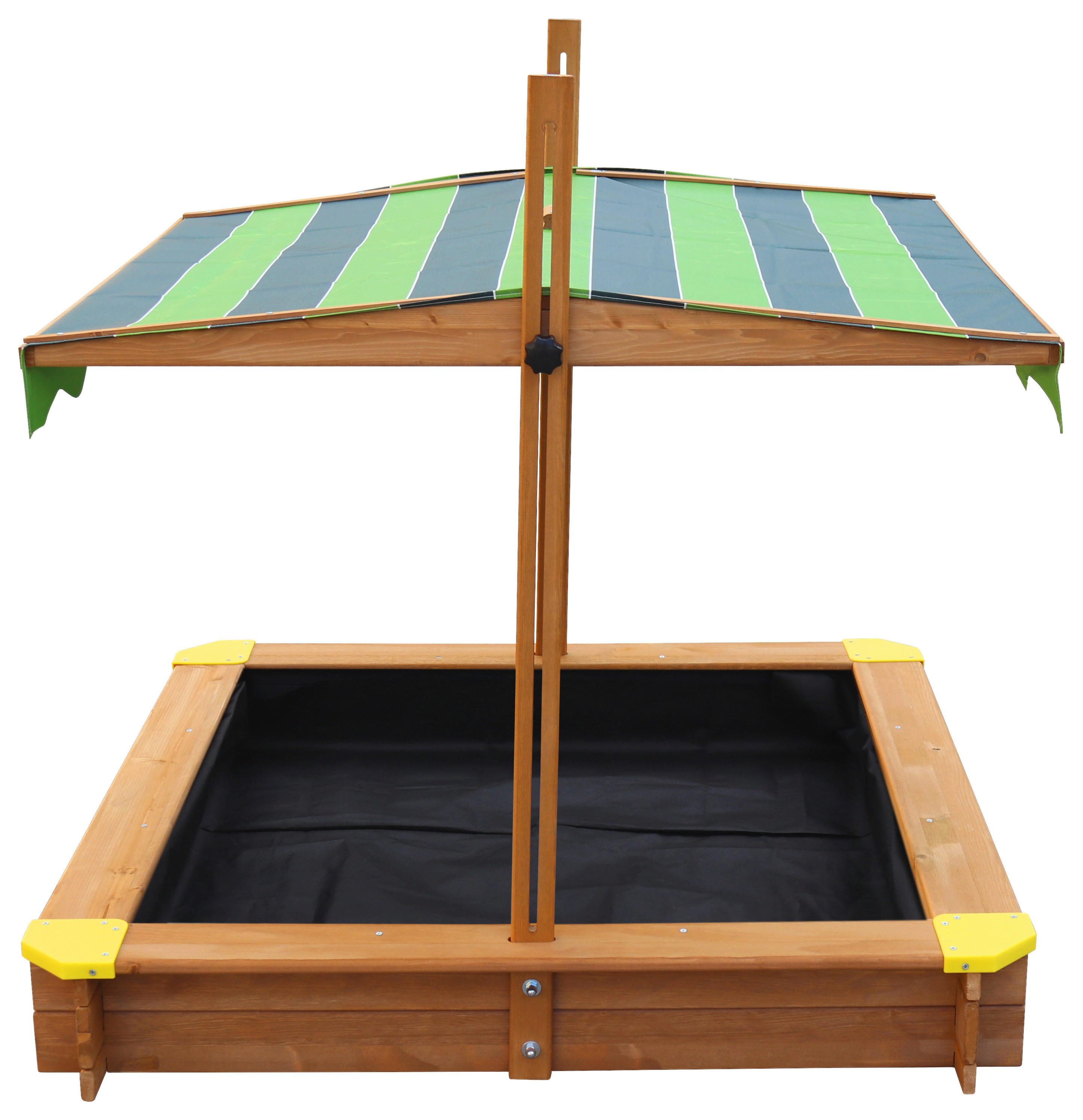 AXI Sandkasten Lily braun Holz B/H/L: ca. 118x118x118 cm Lily - braun/gelb (118,00/118,00/118,00cm) - AXI