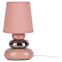 Näve Leuchten Tischleuchte 3045332 lachs rosé Keramik B/H/T: ca. 16x31x16 cm E14 1 Brennstellen Stoney - rosé/lachs (16,00/31,00/16,00cm) - Näve Leuchten