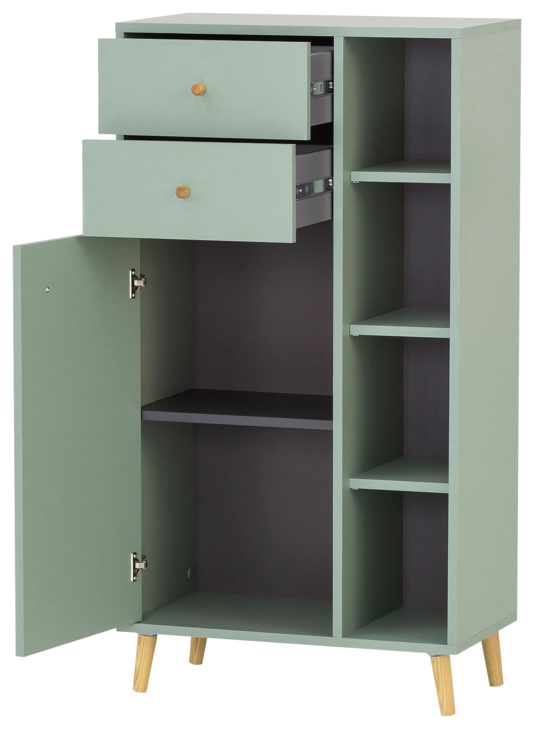 Thumbnail - Midischrank Bjarne Pistazie B/H/T: ca. 60,2x113,4x33 cm