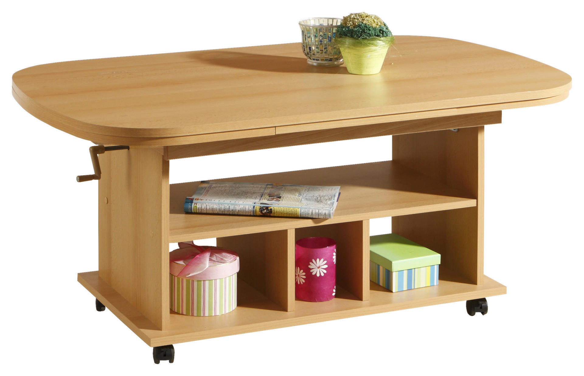 Hela Couchtisch Babsi III buche B/H/T: ca. 107x53x67 cm Babsi III - buche/schwarz (107,00/53,00/67,00cm) - Hela