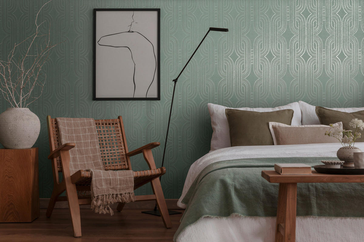 A.S.Création Vliestapete grün braun blau B/H/D: ca. 53x1005x9,5 cm Vliestapete - blau/braun (9,50/1005,00cm) - A.S.Creation