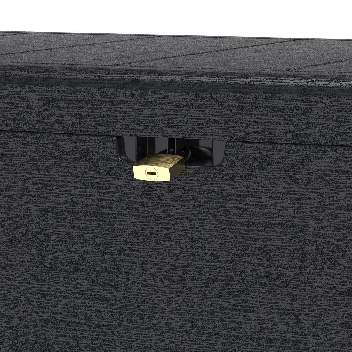 VCM Aufbewahrungsbox Durabox grau Kunststoff B/H/L: ca. 117x56x45 cm Durabox - grau (45,00/117,00/56,00cm) - VCM