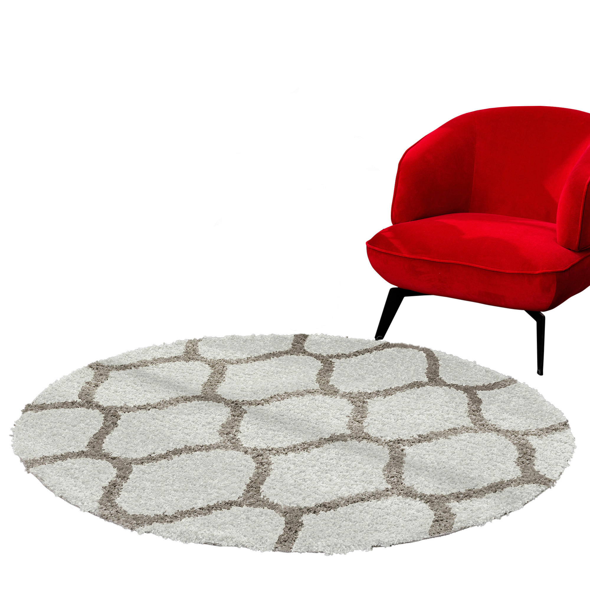 Sanat Hochflorteppich MADRID creme D: ca. 200 cm MADRID - creme (200,00cm) - Sanat