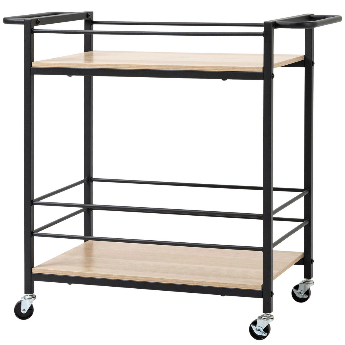 HOMCOM Küchenwagen natur Edelstahl B/H/L: ca. 40x82x75 cm Küchenwagen - natur (75,00/40,00/82,00cm) - HOMCOM