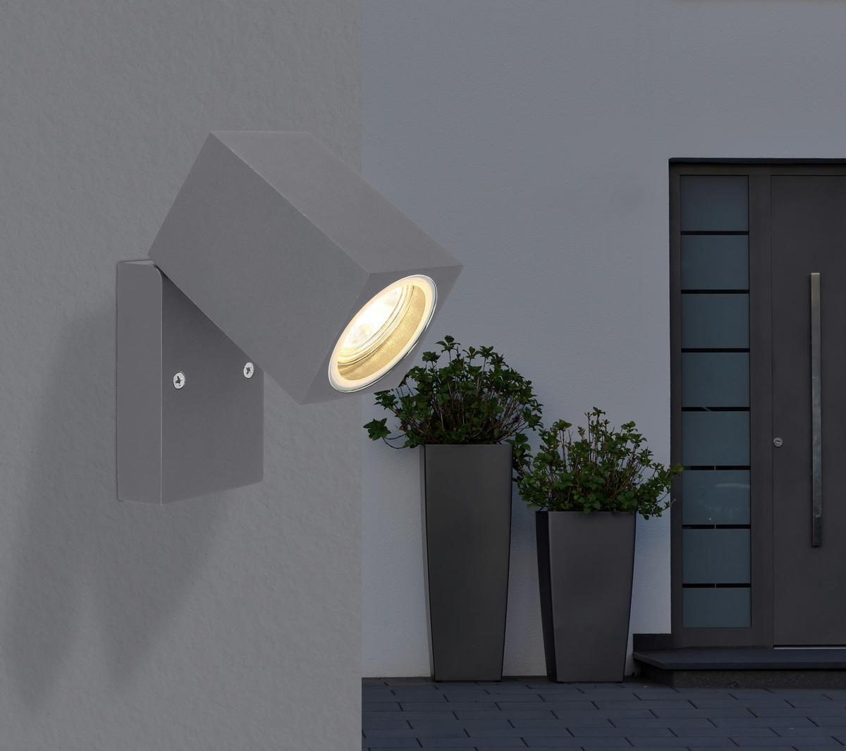 Außenleuchte 34164W anthrazit klar B/H/T: ca. 7x17x12 cm Außenleuchte_Veronika 34164W - klar/anthrazit (7,00/17,00/12,00cm) - GLOBO