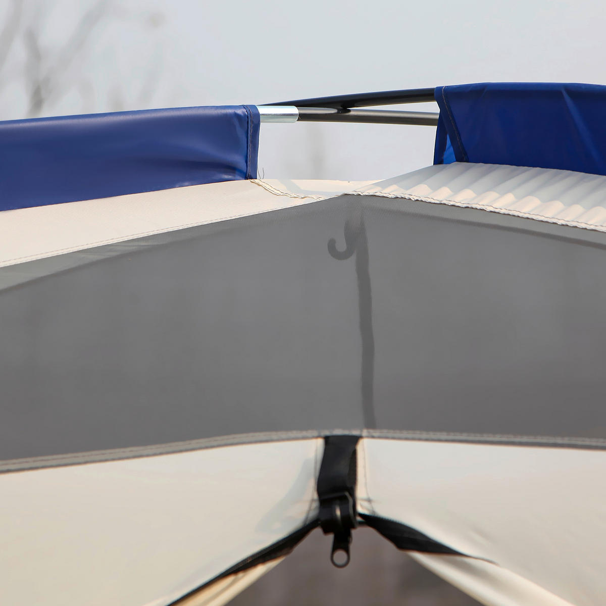 Outsunny Zelt grau Edelstahl B/H/L: ca. 487x518x237 cm Zelt - blau/grün (237,00/487,00/518,00cm) - Outsunny