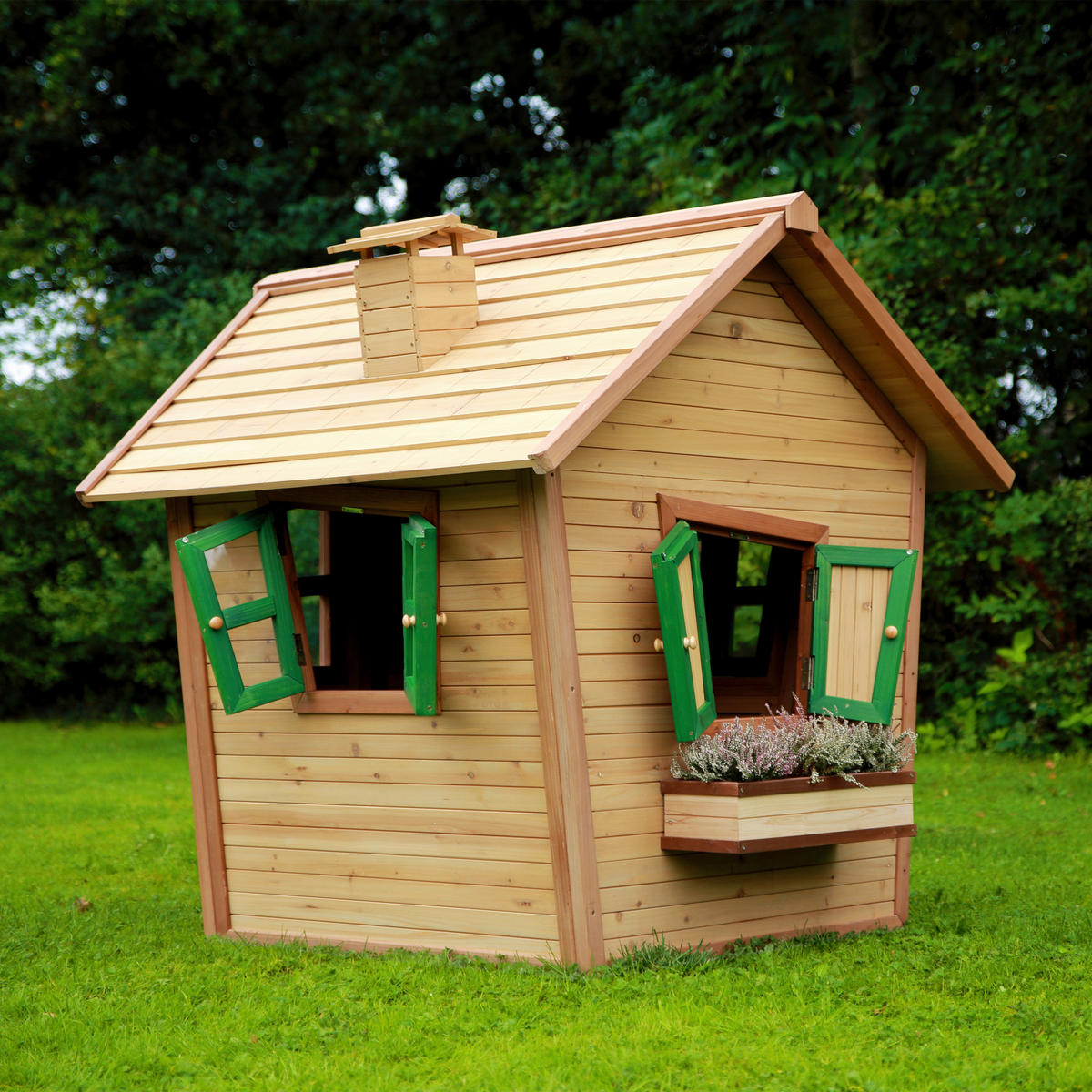 AXI Spielhaus Alice braun B/H/L: ca. 144x146x157 cm Alice - braun/grün (157,00/144,00/146,00cm) - AXI