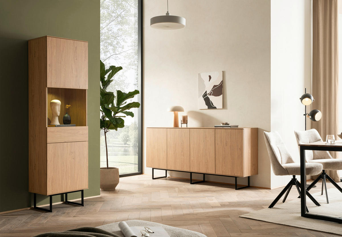 Sideboard Kalmar stone B/H/T: ca. 200x90x40 cm Kalmar - stone (200,00/90,00/40,00cm)