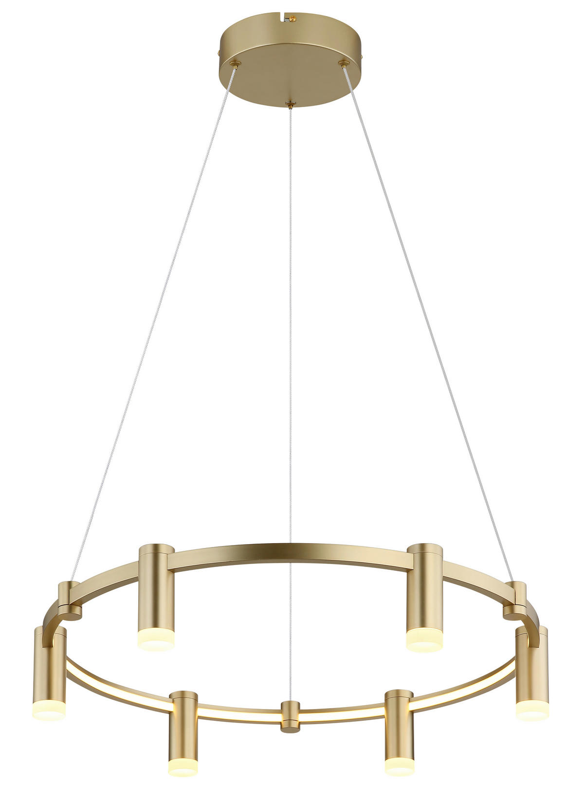 GLOBO Hängeleuchte Opal gold Acryl Aluminium Metall H/D: ca. 120x62 cm 1.0 Brennstellen Castela - gold/Opal (62,00/120,00cm) - GLOBO