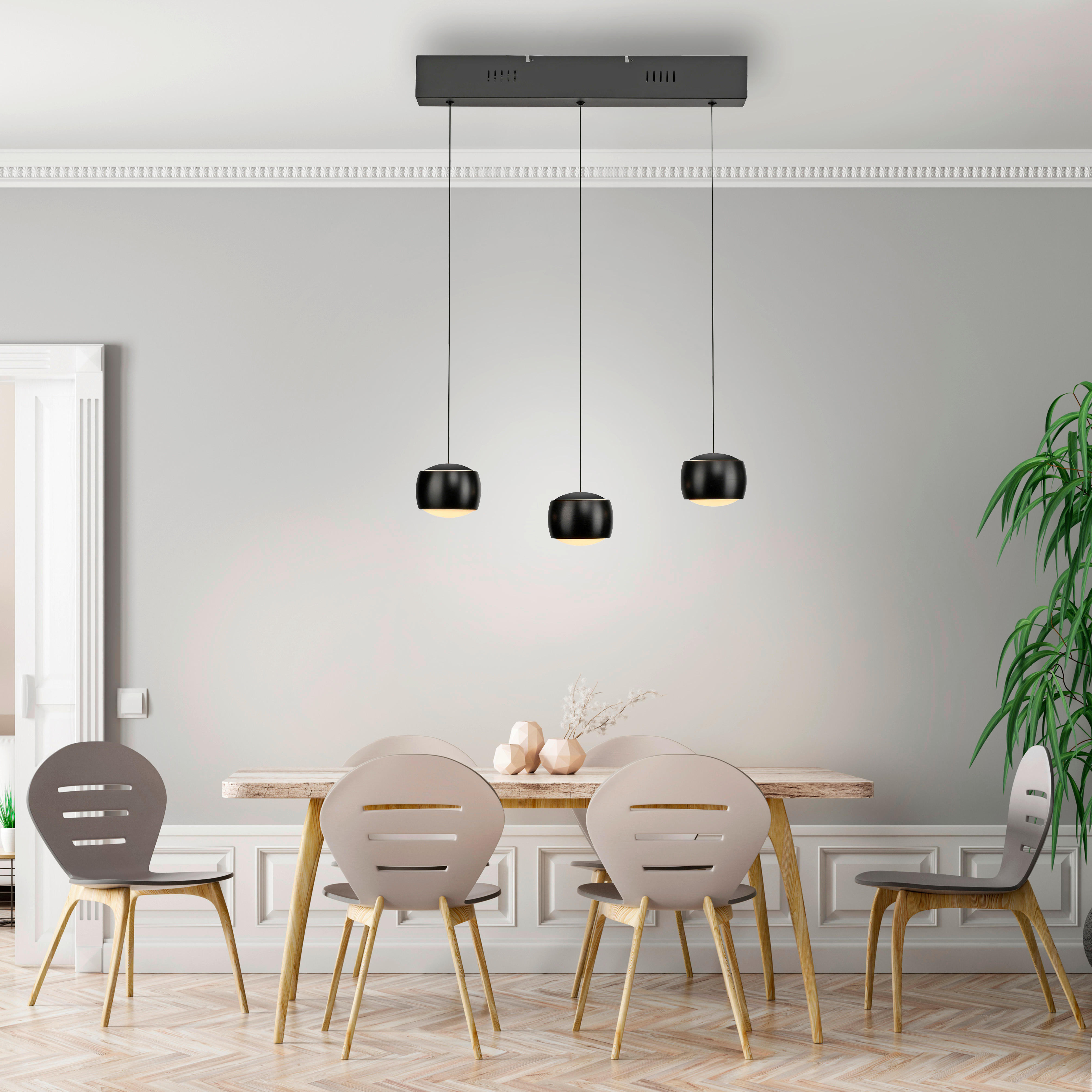 Just Light Pendelleuchte schwarz Pendelleuchte_Ballini schwarz - schwarz - Just Light