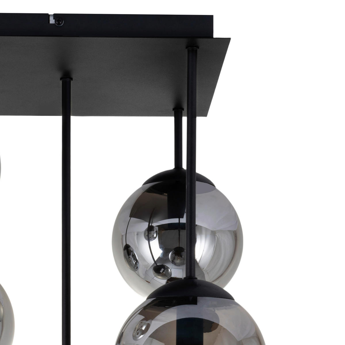 Deckenleuchte Space schwarz Glas B/H/T: ca. 40x50x40 cm E14 5 Brennstellen Deckenleuchte_Space_V - schwarz (40,00/50,00/40,00cm)