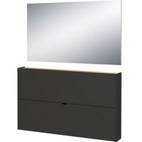 Garderobe 9742-549 Graphit Optik Eiche Navarra Nachbildung B/H/T: ca. 140x200x19 cm 9742-549 - Eiche/Graphit (140,00/200,00/19,00cm) - Germania