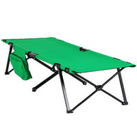 Outsunny Campingbett B/H/L: ca. 65x40x195 cm Campingbett - schwarz/grün (195,00/65,00/40,00cm) - Outsunny