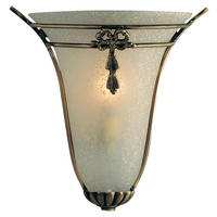 Searchlight Wandleuchte messing Stahl Glas B/H/T: ca. 25x28x12 cm E14 1 Brennstellen Nashville - messing (25,00/28,00/12,00cm) - Searchlight