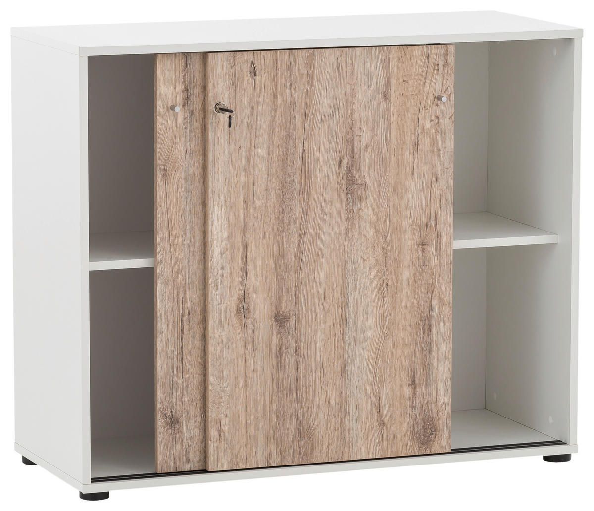 Schiebetürenschrank Serie 400 perlweiß B/H/T: ca. 100,1x83,6x41 cm Serie 400 - perlweiß (100,10/83,60/41,00cm) - Möbelpartner
