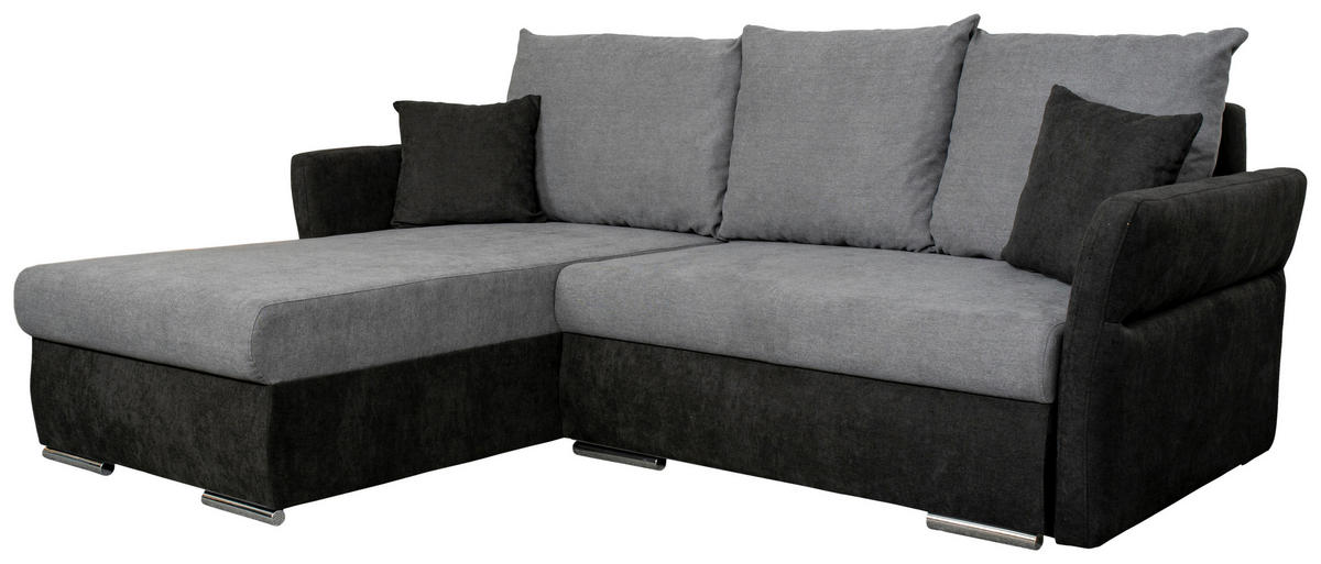 Funktionsecke Marseille schwarz grau B/T: ca. 218x168 cm Marseille - schwarz/grau (218,00/168,00cm)