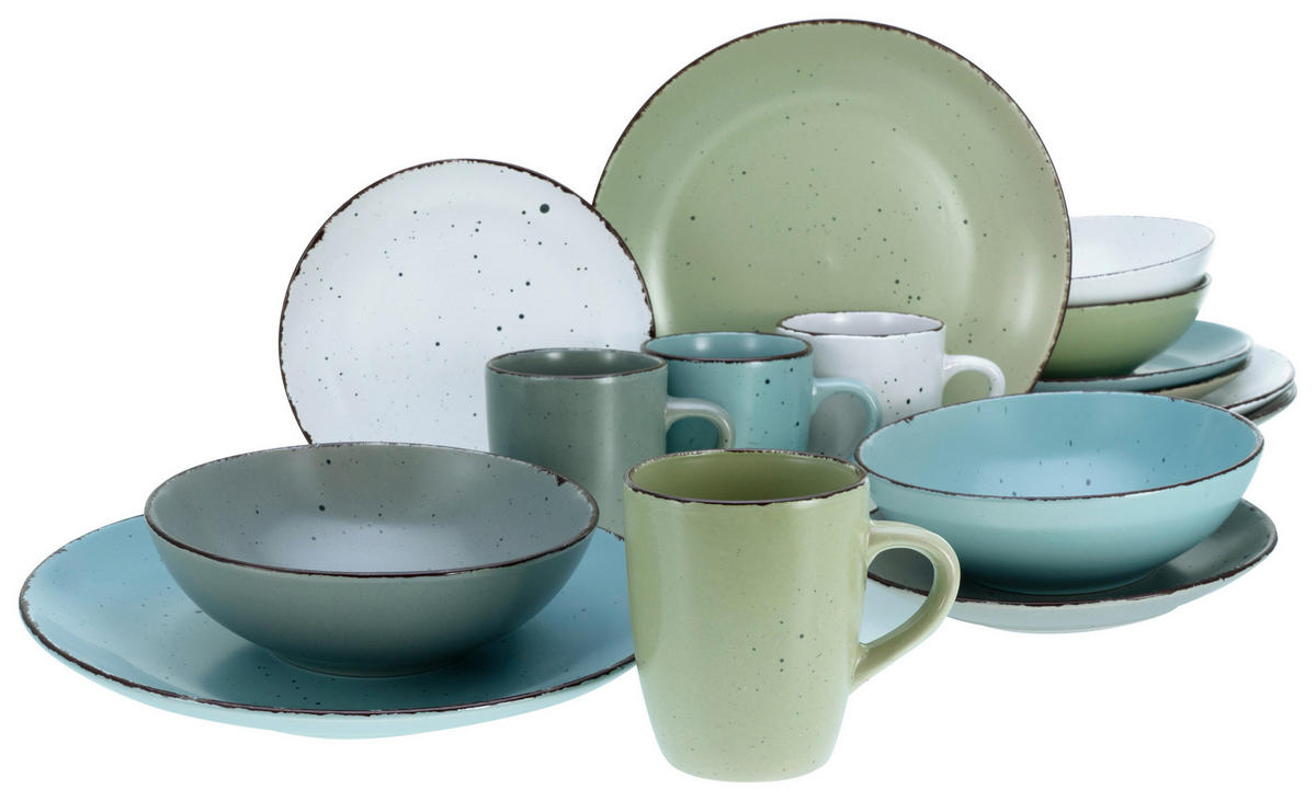 CreaTable Kombiservice Fashion multicolor Keramik 16 tlg. Fashion - multicolor - CreaTable