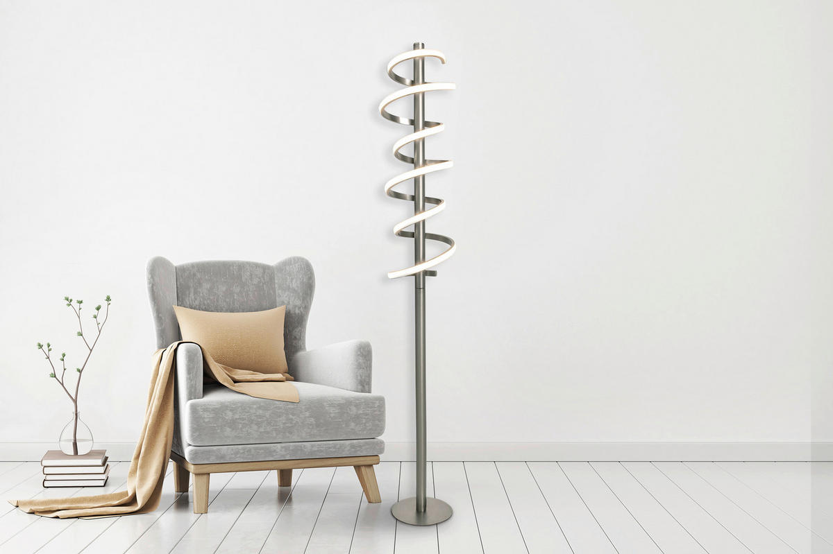 Näve Leuchten LED-Leuchten 2069850 stahlfarbig Metall Kunststoff B/H/T: ca. 22x140x22 cm 1 Brennstellen Belleza - stahlfarbig (22,00/140,00/22,00cm) - Näve Leuchten