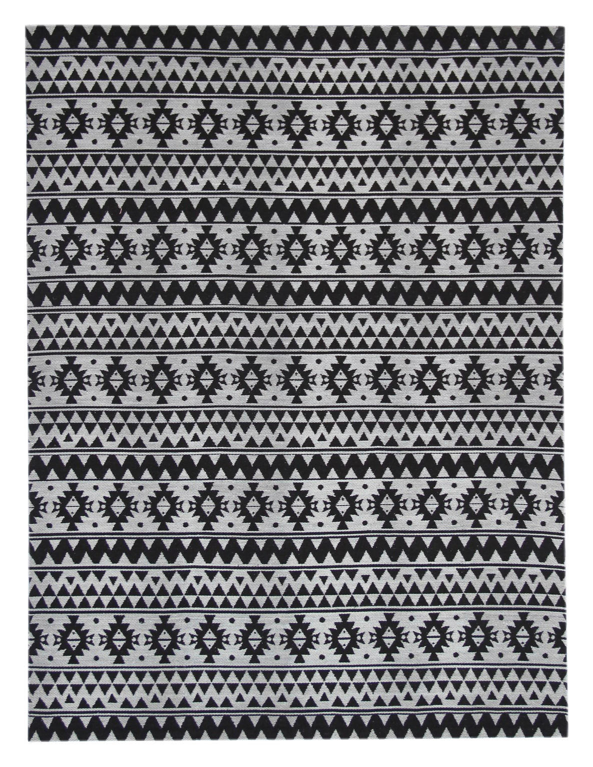 Kayoom Flachgewebeteppich Sunny 210 schwarz B/L: ca. 120x170 cm Sunny 210 - schwarz (120,00/170,00cm) - Kayoom