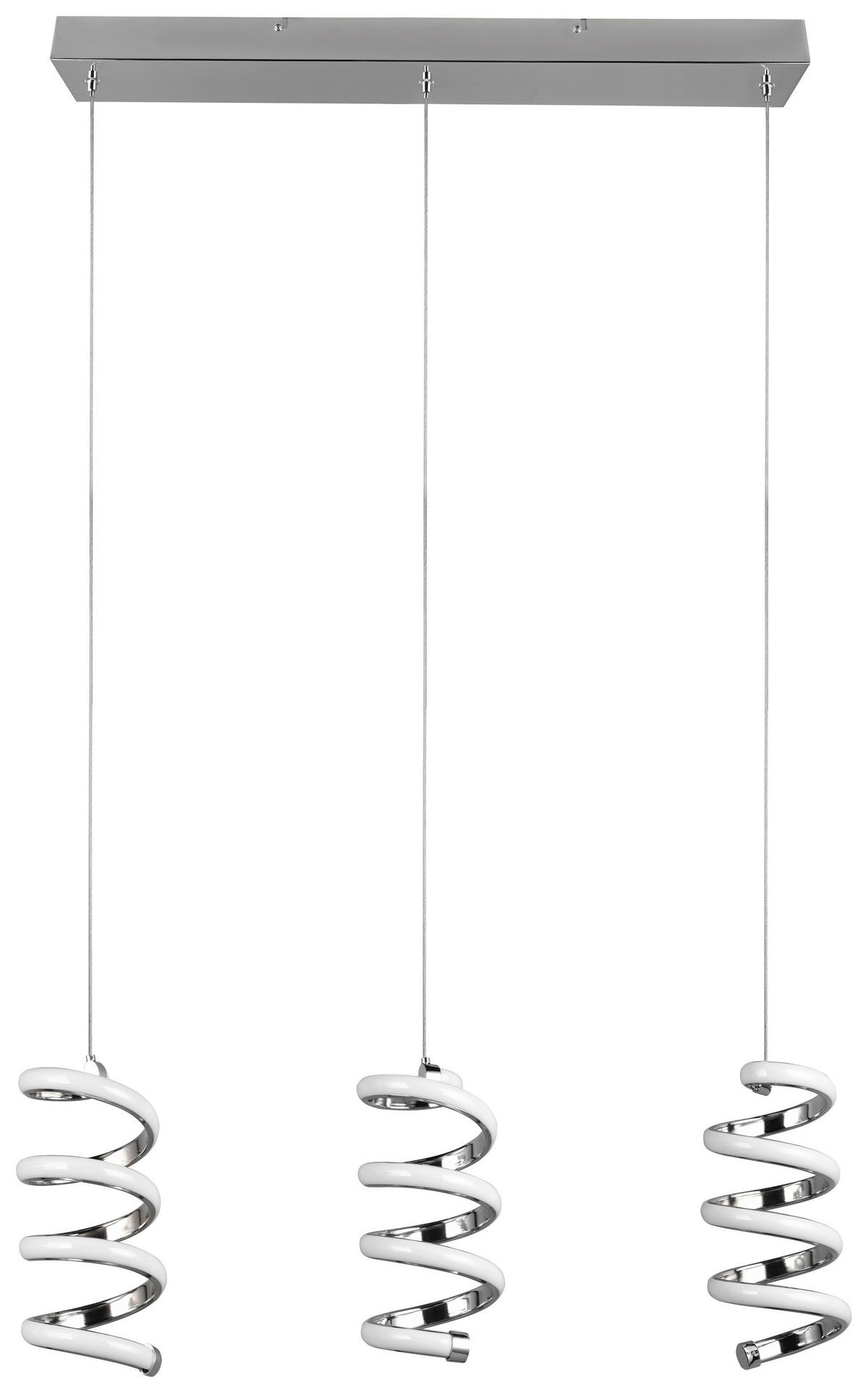 Reality LED-Pendelleuchte Chrom Metall B/H/T: ca. 70x150x13 cm 3.0 Brennstellen Laola - Chrom (70,00/150,00/13,00cm) - Reality