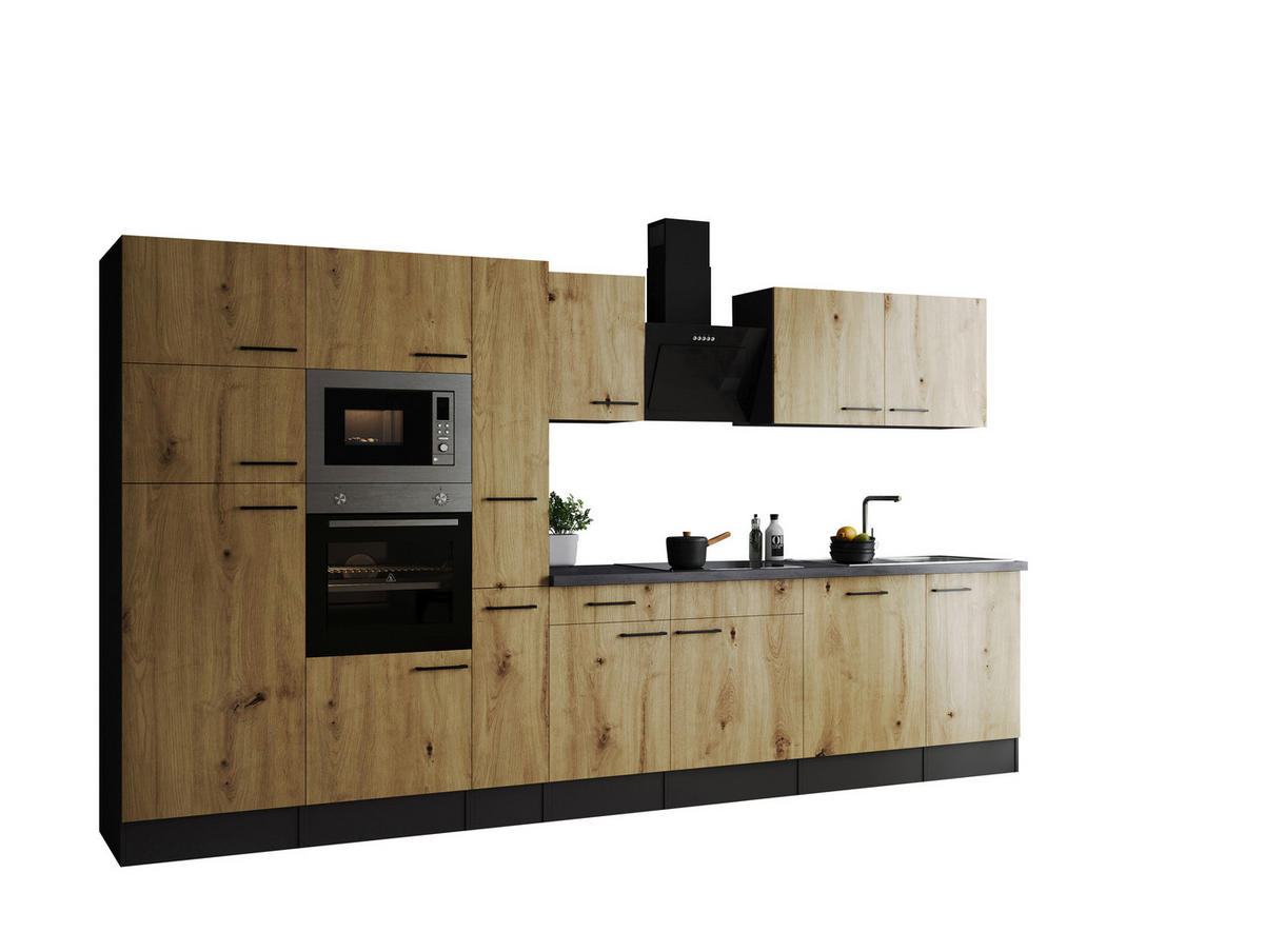 Küchenblock Oliver B/H/T: ca. 370x205x60 cm Oliver - granit/grau (370,00/205,00/60,00cm) - Respekta