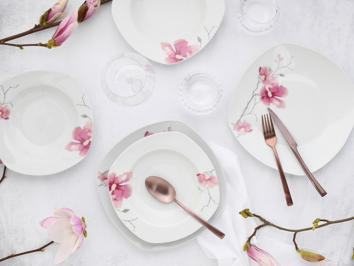 CreaTable Tafelservice Amelie multicolor Porzellan 12 tlg. Amelie - multicolor - CreaTable