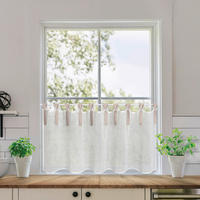 Scheibengardine Zilla hellbraun B/L: ca. 140x50 cm Zilla - hellbraun (140,00/50,00cm) - Happy Home