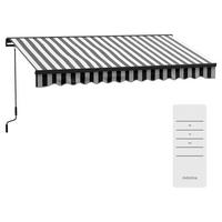 Gelenkarmmarkise weiß B/H/L: ca. 250x150x350 cm Gelenkarmmarkise - weiß/grau (350,00/250,00/150,00cm) - Outsunny