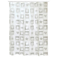Duschvorhang weiß grau Kunststoff B/L: ca. 180x200 cm Duschvorhang_Fish - weiß/grau (180,00/200,00cm) - Acus