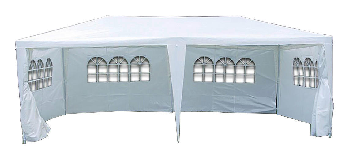 VCM Pavillon weiß Polyester-Mischgewebe B/H/L: ca. 600x197x300 cm Pavillon - weiß (300,00/600,00/197,00cm) - VCM