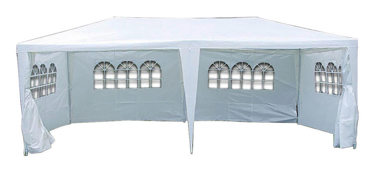 VCM Pavillon weiß Polyester-Mischgewebe B/H/L: ca. 600x197x300 cm Pavillon - weiß (300,00/600,00/197,00cm) - VCM