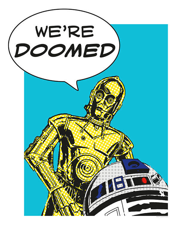 Komar Poster Star Wars Classic Comic Quote Droid Star Wars B/L: ca. 40x50 c günstig online kaufen