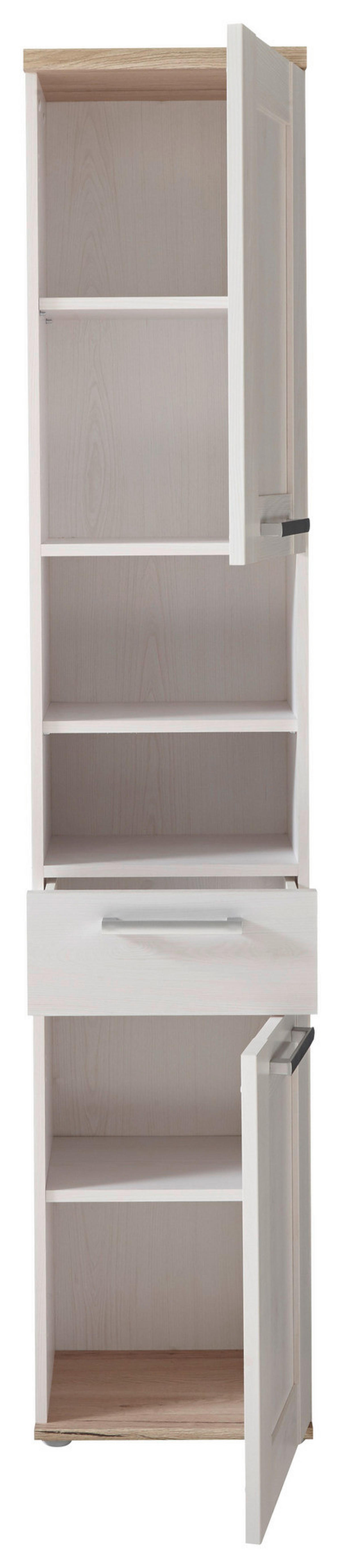 Hochschrank Romance Sibiu Lärche Nachbildung Eiche San-Remo Nachbildung B/H/T: ca. 38x190x32 cm Romance - Eiche (38,00/190,00/32,00cm)