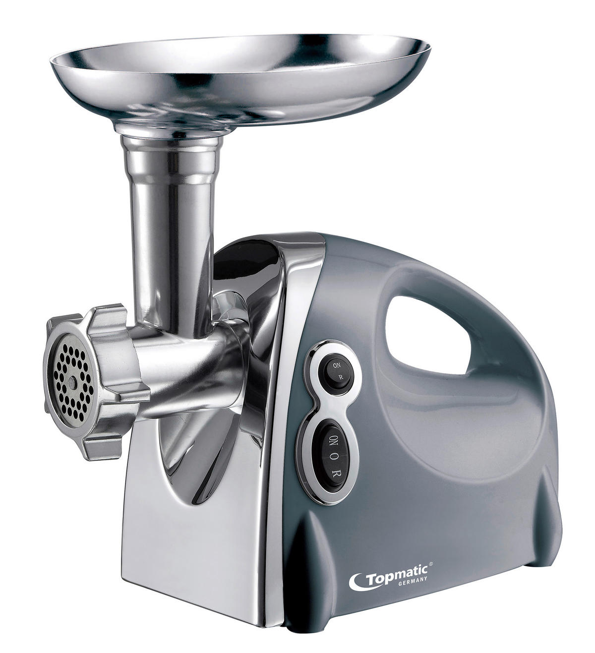 Topmatic Fleischwolf MG-1200.3 silber Edelstahl Kunststoff B/H/T: ca. 23x21x41 cm Fleischwolf - silber (23,00/21,00/41,00cm) - Topmatic