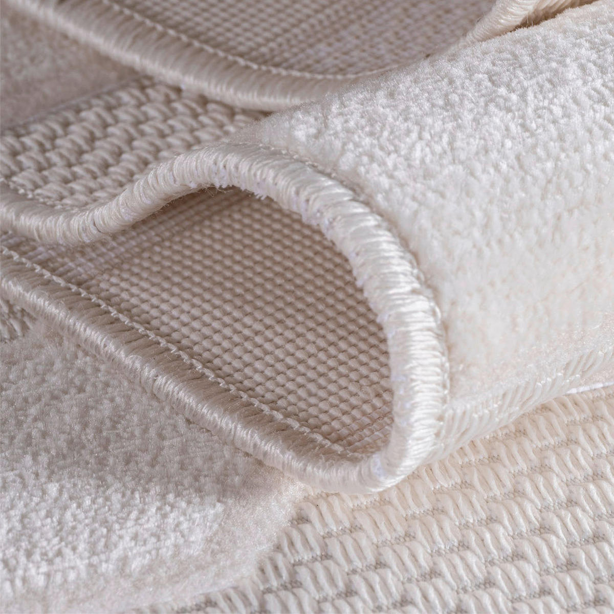 Ayyildiz Kurzflorteppich DOHA creme B/L: ca. 160x230 cm DOHA - creme (160,00/230,00cm) - Ayyildiz