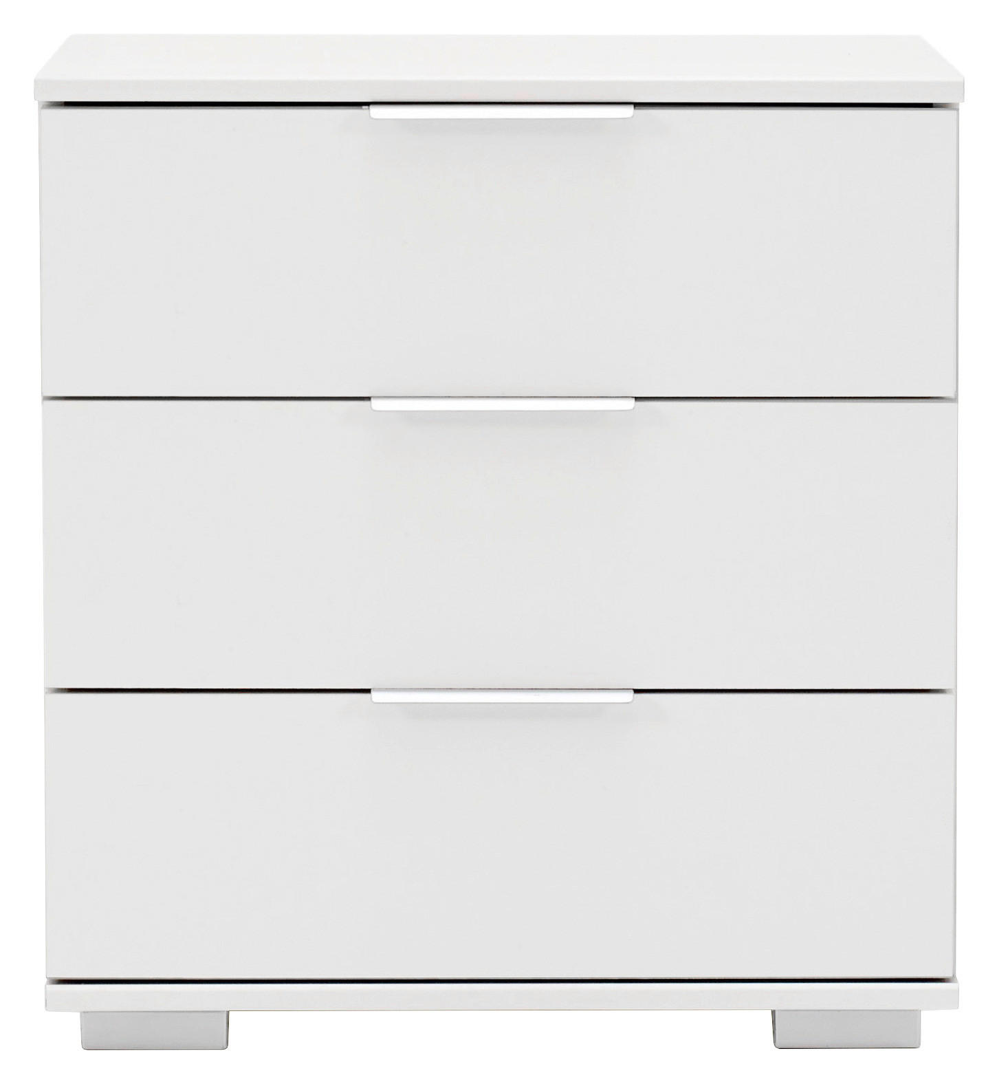 Nachtkonsole Easy Plus weiß B/H/T: ca. 52x58x38 cm Easy Plus - weiß/Chrom (52,00/58,00/38,00cm)