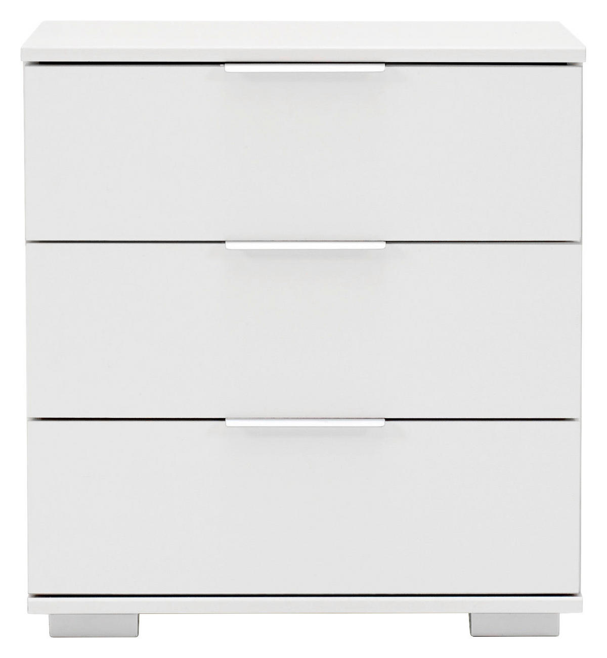 Nachtkonsole Easy Plus weiß B/H/T: ca. 52x58x38 cm Easy Plus - weiß/Chrom (52,00/58,00/38,00cm)