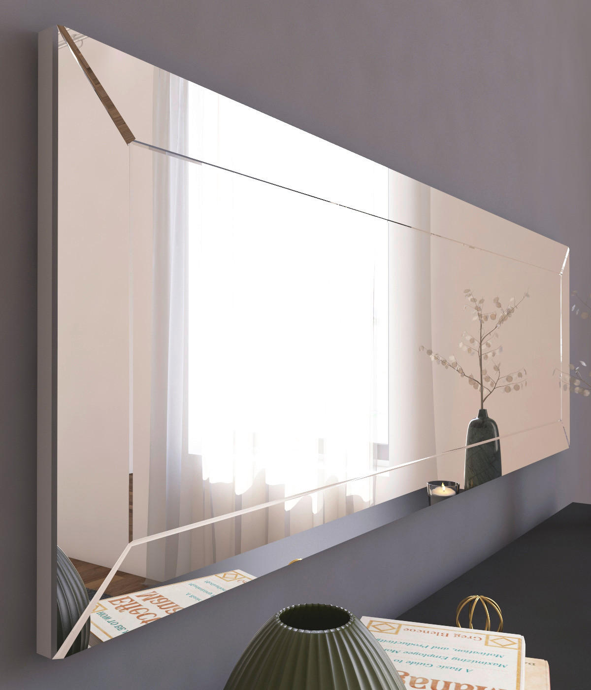 Wandspiegel Nadya transparent Glas B/H/T: ca. 120x40x3,5 cm Nadya - transparent (120,00/40,00/3,50cm) - moebel17