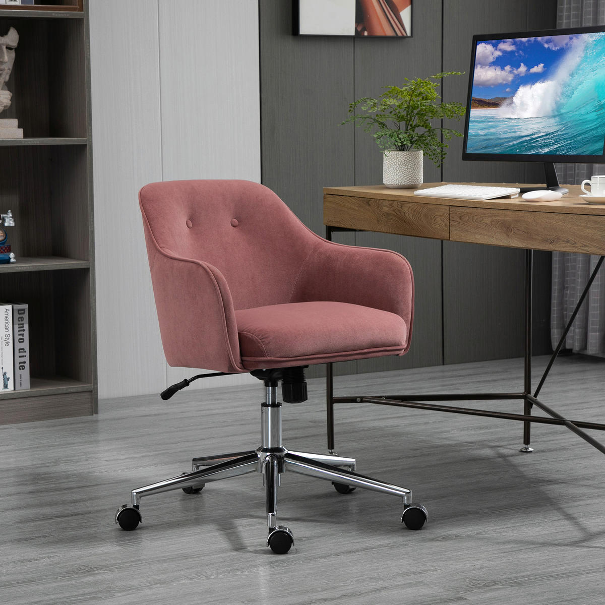 Drehstuhl 921-459RD rot 921-459RD - rot (61,00/80,50/59,00cm) - Vinsetto