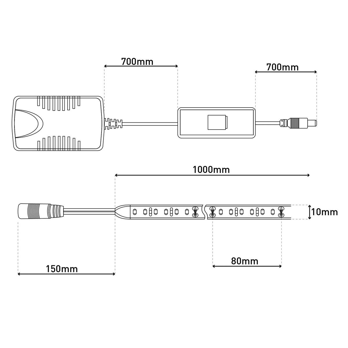 Näve Leuchten LED-Streifen warmweiß Kunststoff B/H/T: ca. 100x0,2x1 cm LED-Streifen - warmweiß (100,00/0,20/1,00cm) - Näve Leuchten