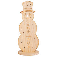 Näve Leuchten LED-Dekoleuchte Snowy natur Holz B/H/T: ca. 17x80x33 cm Snowy - natur (17,00/80,00/33,00cm) - Näve Leuchten